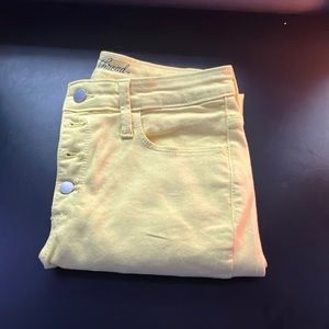 yellow denim jeans